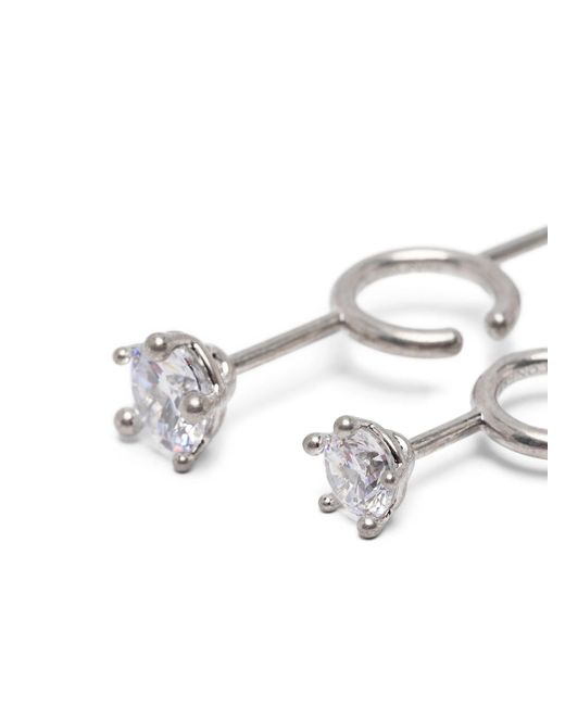 Panconesi White Diamanti Spina Ear Cuffs