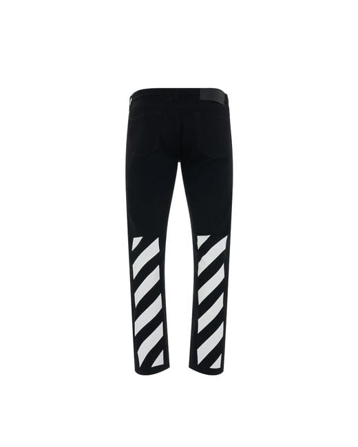 Diagonal Tab N Arrow Slim Jeans Off-White c/o Virgil Abloh de hombre de color Black