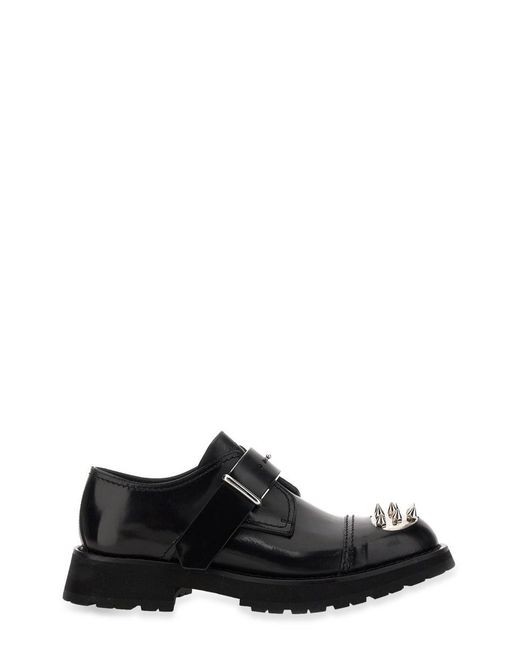 McQueen Black Alexander Mc Queen Studded Derby Loafer