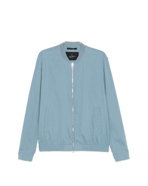 Montecore Blue Zip-Up Bomber Jacket