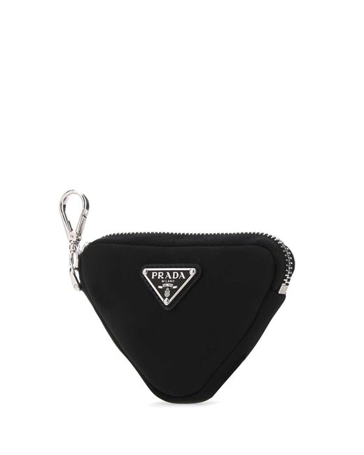 Prada Black Nylon Trick Key Chain for men