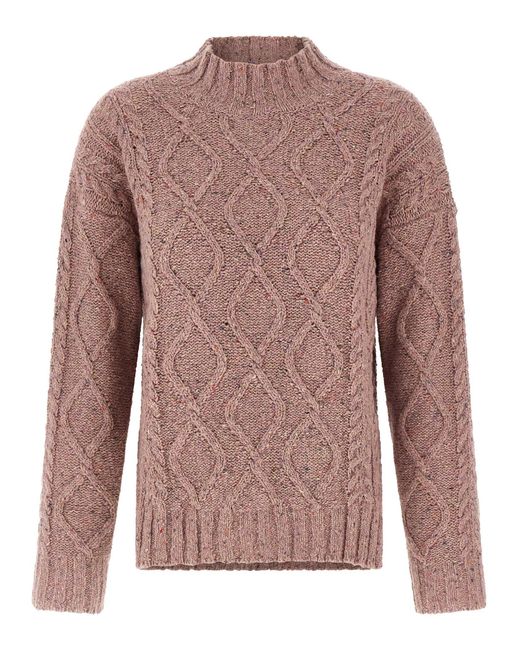 Twinset Pink Twin -Set -Lamé -Pullover