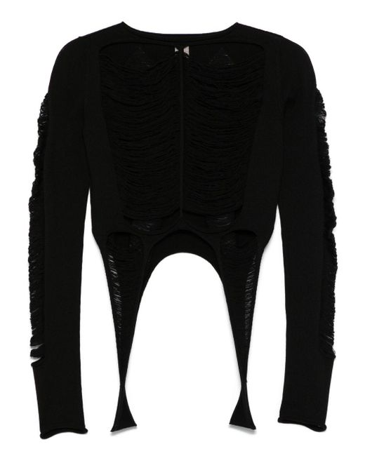Rick Owens Tanja Top in het Black