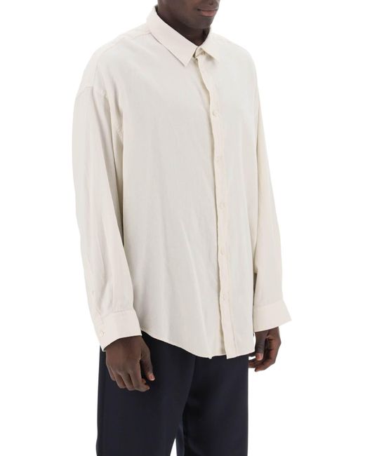 Acne Oversized Katoenen Shirt Voor in het White voor heren