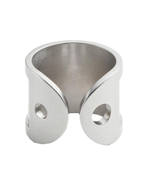 MM6 by Maison Margiela White Logo Ring