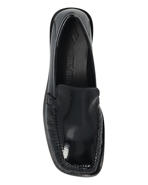 The Attico Black Charles Leather Loafers 20Mm