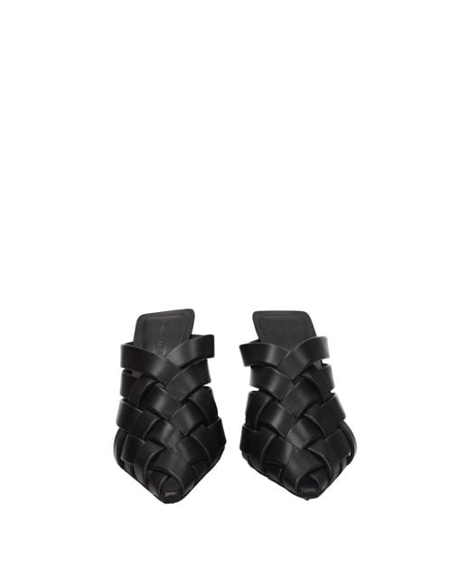 Bottega Veneta Black Sandali Donna Pelle Nero for men