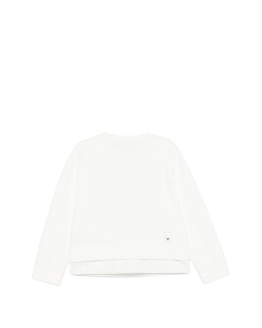 Emporio Armani White Logo Cotton Sweatshirt