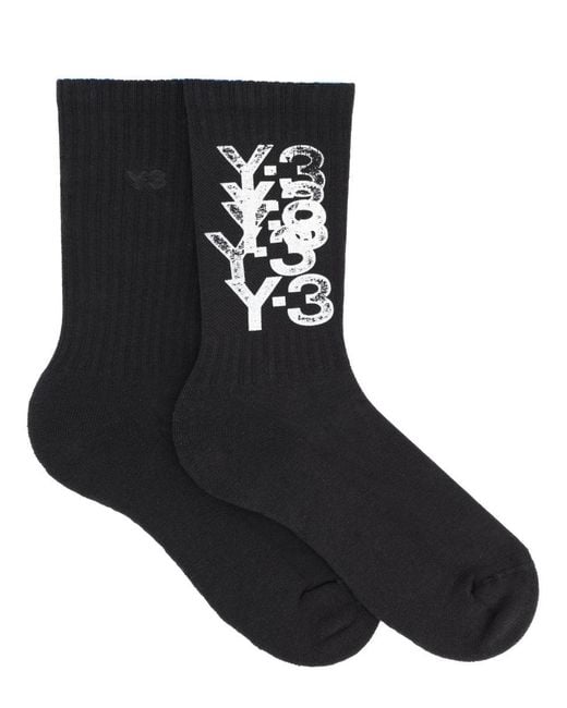Y-3 Black Socks With Logo