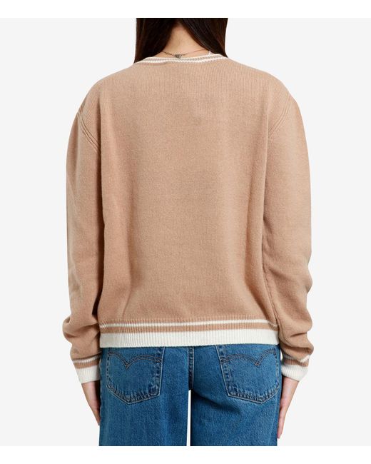 MSGM Natural Sweaters Beige