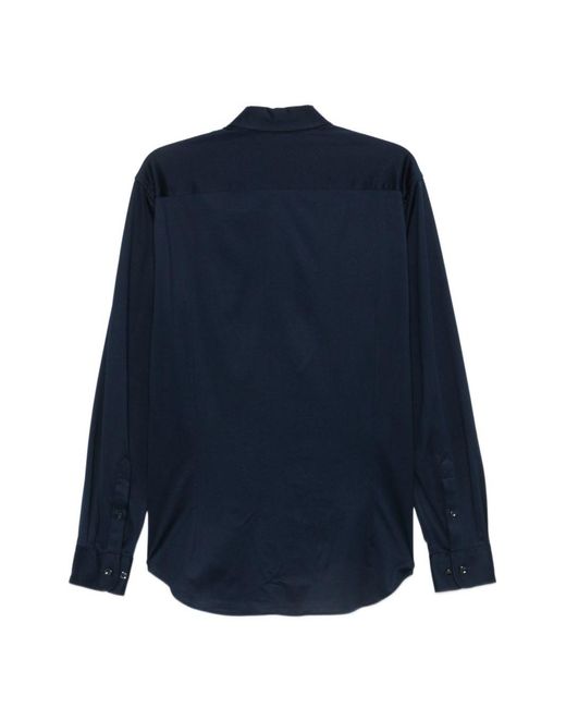 Giorgio Armani Blue Slim Fit Cotton Shirt for men