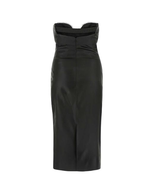 Saint Laurent Black Satin Dress