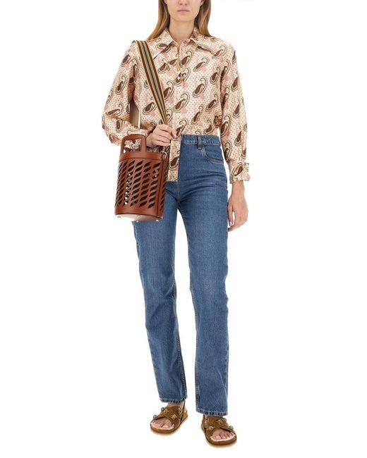 Etro Brown "coffa" Bag With Logo