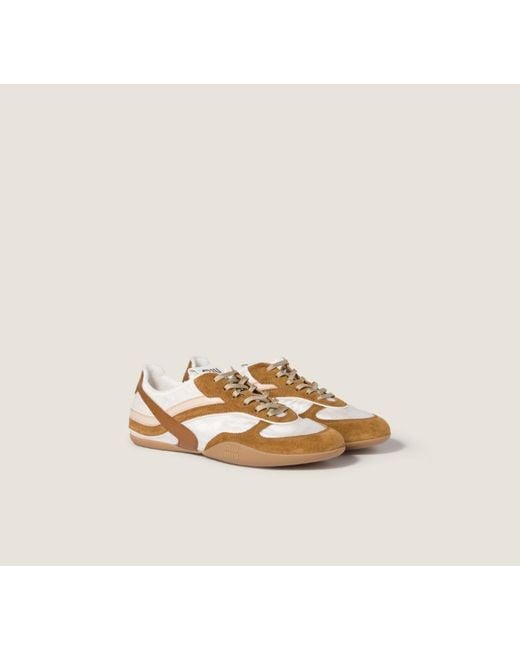 Miu Miu Metallic Allacciate Nylon Tech