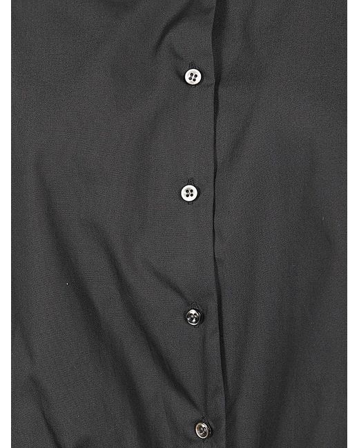 MIZUIRO Black Cotton Shirt