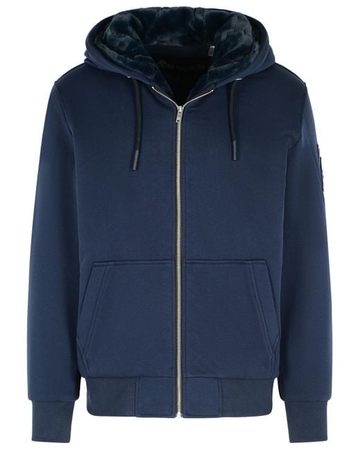 Moose Knuckles Blue Bunny' Cotton Blend Sweatshirt for men