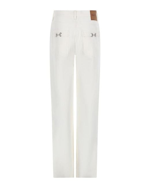 Gucci White Cotton Denim Jeans
