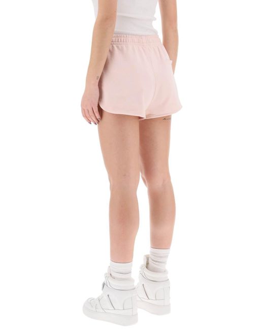 Isabel Marant Pink Isabel Marant Etoile Mifa Sports Shorts With Flocked Logo