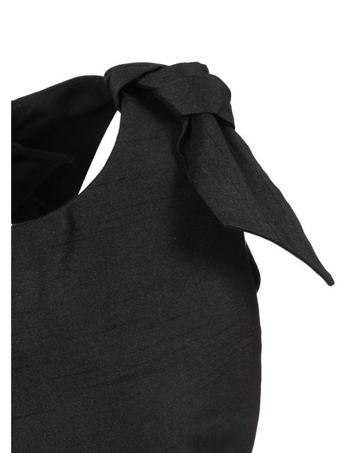 Ermanno Scervino Black Abito Smanicato Shantung