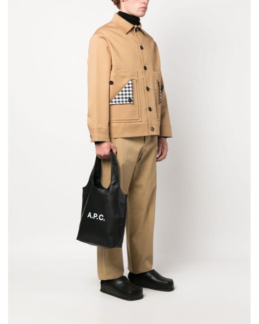 A.P.C. Black Shopper Aus Faux-Leder
