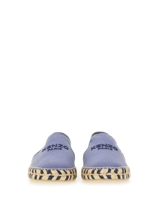 KENZO Blue Espadrlla With Logo
