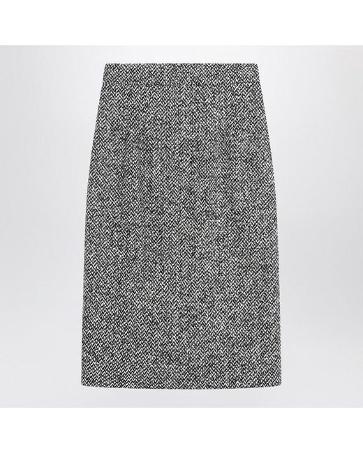 Dolce & Gabbana Gray Pencil Skirt