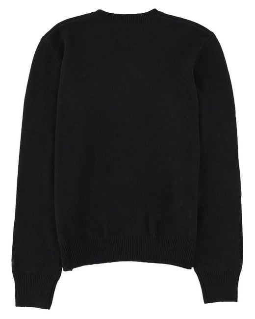 Mc2 Saint Barth Black "New Queen" Jersey With Embroidery