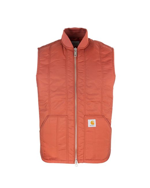 Carhartt Orange Giubbino Smanicato Lachlan Liner Vermillion