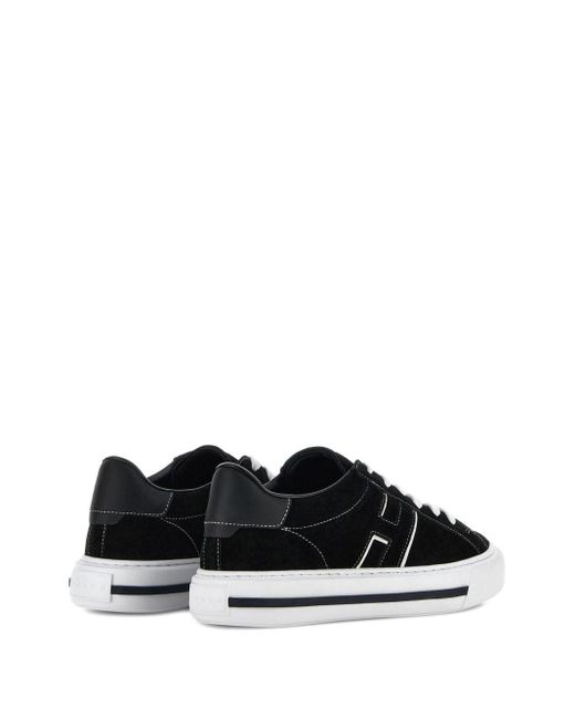 Hogan Black Flache Schuhe schwarz