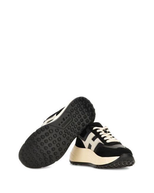 Hogan Black Suede Trainers With Precious Detailing