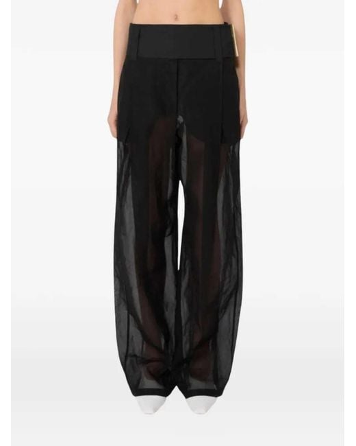 Sportmax Black Spsfavetta Trousers With Inserts