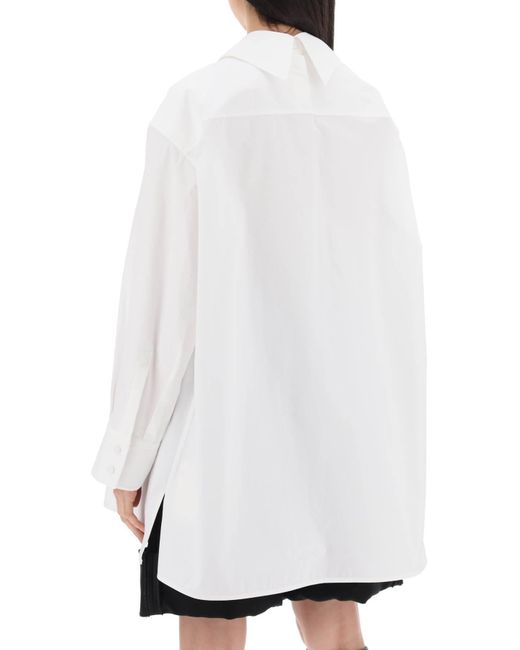 "Camisa de gran tamaño con doble Jil Sander de color White
