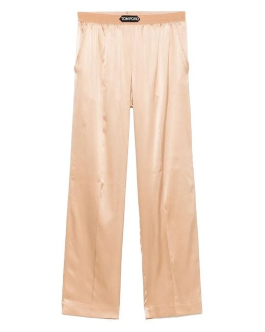 Satin pijama pantalones Tom Ford de color Natural
