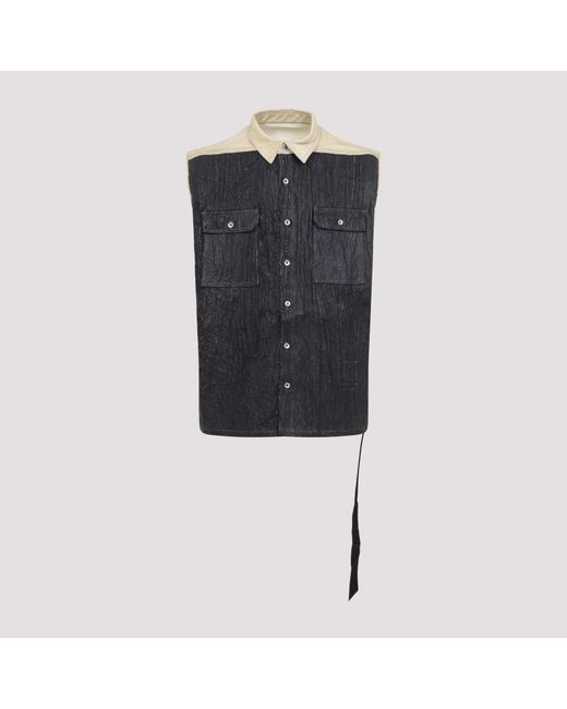 Rick Owens Blue Sl Tommy Jumbo Jacket