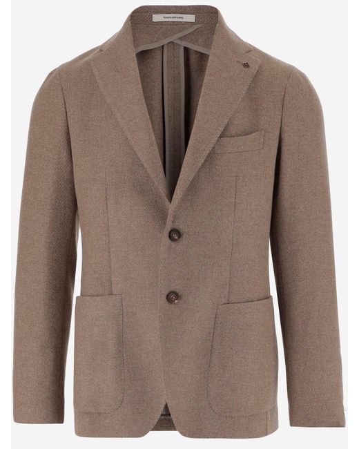 Tagliatore Brown Wool Blend Single Breasted Jacket