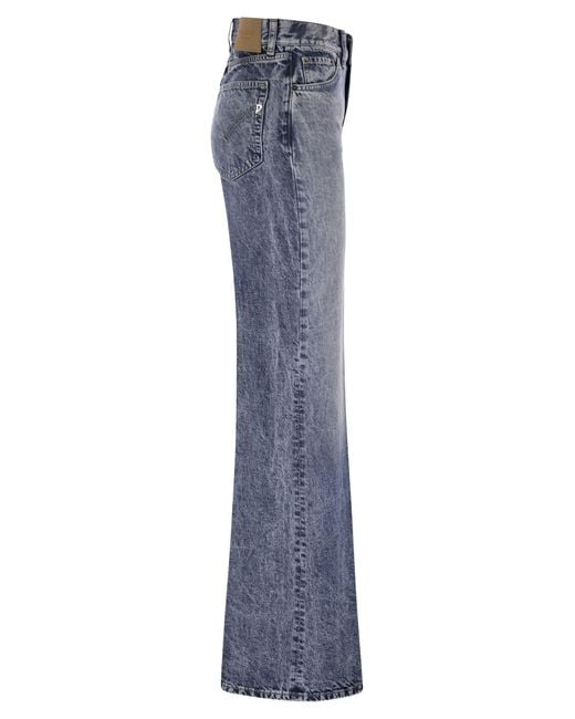 Dondup Blue Amber Wide Leg Jeans