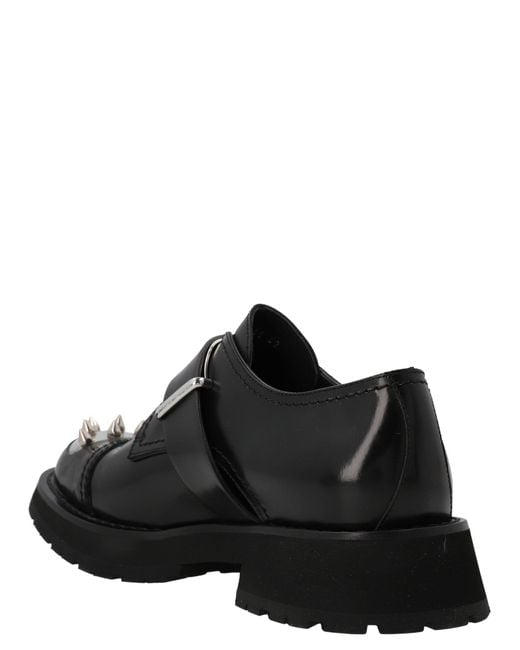 Alexander McQueen Black Studded Derby Shoes