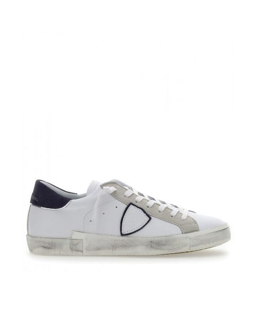 Philippe Model Sneakers Prsx Low Bianco e Nero in White für Herren