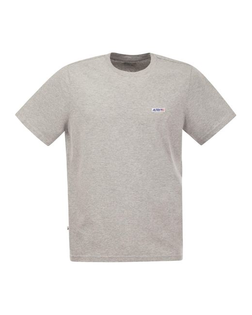 Autry Crew Neck T -Shirt mit Logo in Gray für Herren