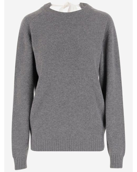 Carven Gray Cashmere Sweater