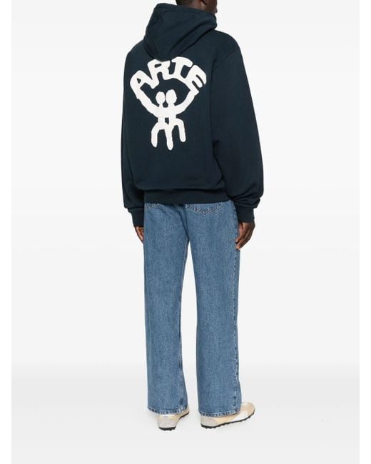 Arte' Blue Arte Together Hoodie for men