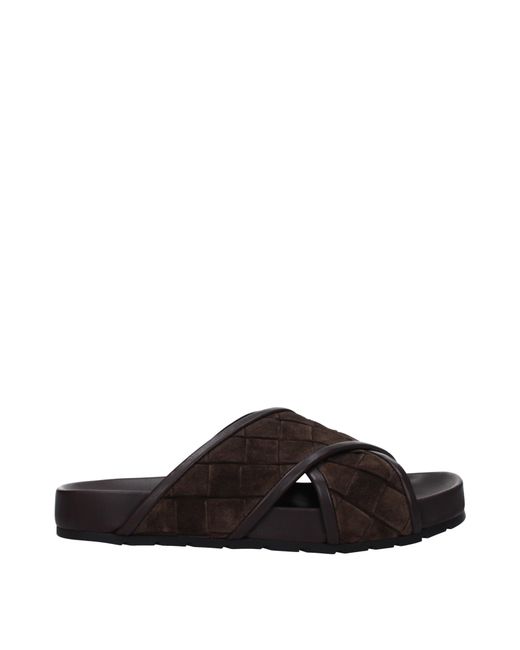 Bottega Veneta Brown Tarik Slippers And Clogs Suede/Dark Chocolate