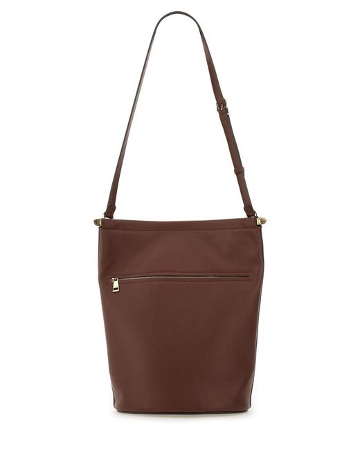 Tod's Brown Small Leather Bucket Bag