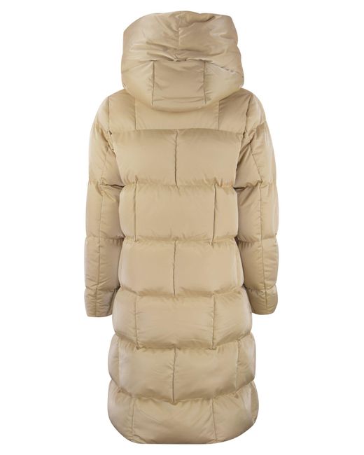 K-Way Natural K Way Orlin Long Hooded Down Jacket