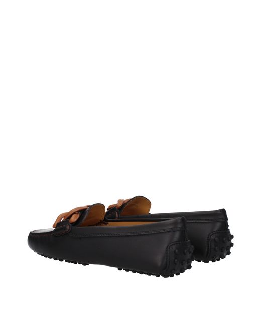 Tod's Black Moccasins/ Leather