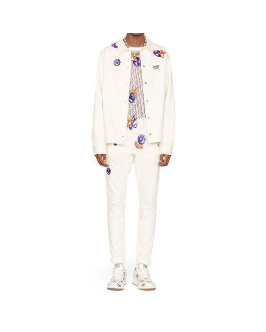 Dior Kenny Scharf Patches Jeans in White für Herren