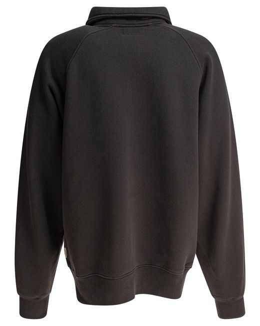 Stussy Gray Relaxed Half-Zip Sweatshirt for men