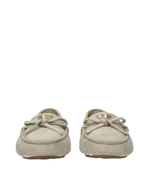 Prada Gray Suede/Pumice Loafers
