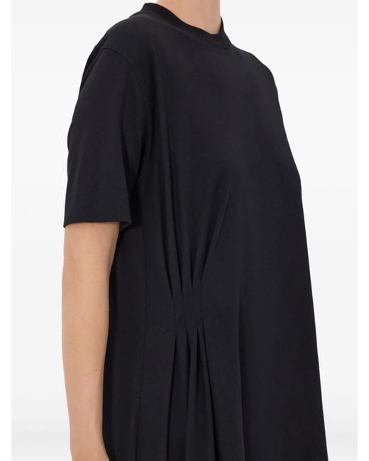 Loulou de Saison Black Igari Asymmetric Pleated Dress