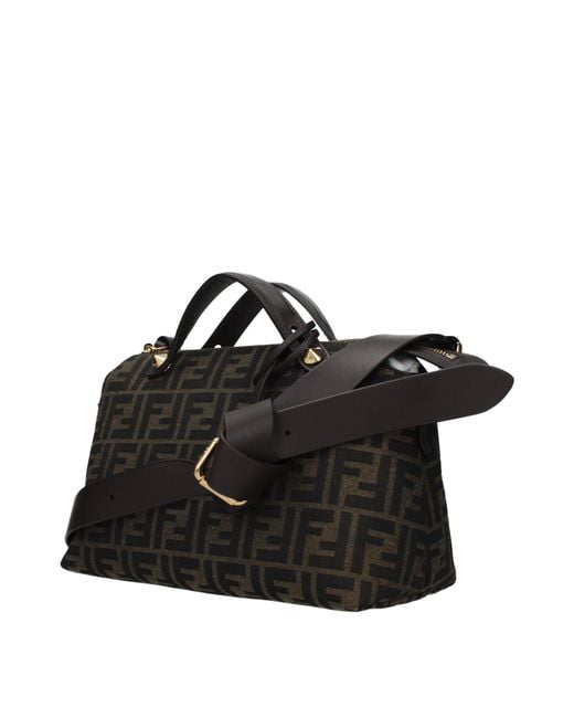 Fendi Black Handbags By The Way Fabric/Ebony